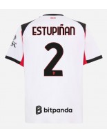 AC Milan Pervis Estupinan #2 Venkovní Dres 2025-26 Krátký Rukáv